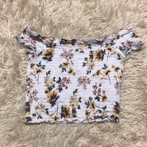 Garage flower crop top